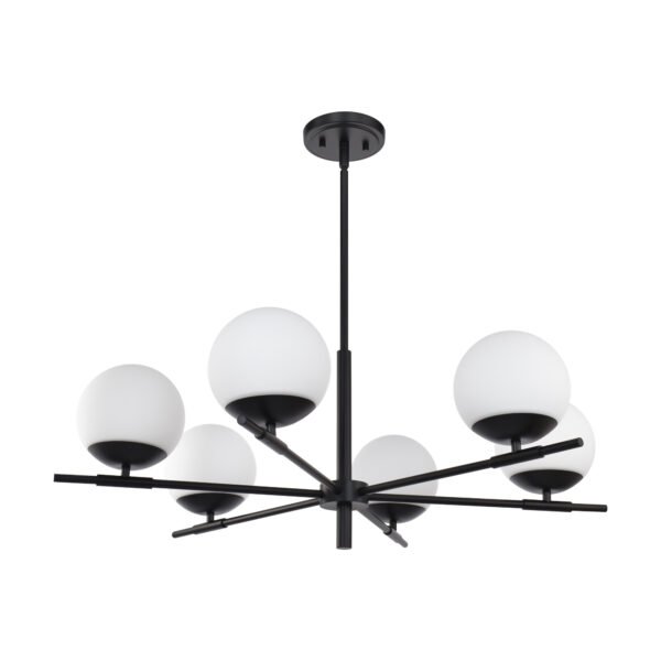 6-Light Modern Globe Pendant Lighting Fixture - Image 3