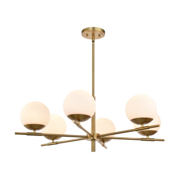 6-Light Modern Globe Pendant Lighting Fixture - Image 2
