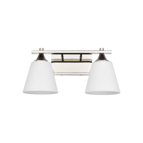 2-Light Transitional Bathroom Vanity Light Fixtures