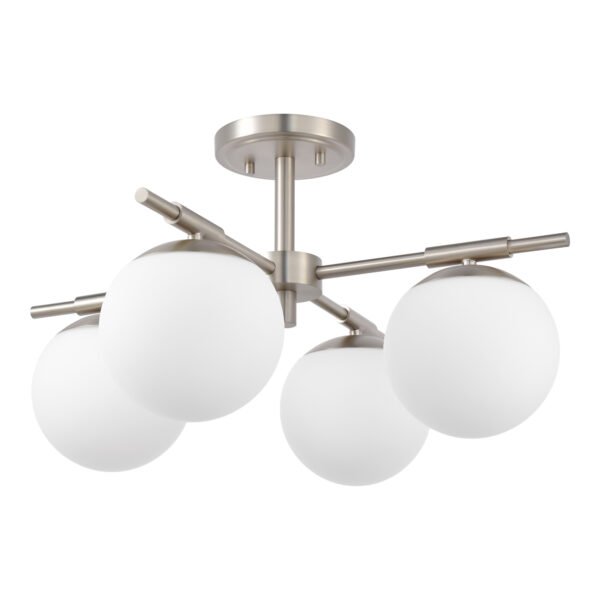 4-Light Modern Globe Semi Flush Mount Ceiling Light fixture