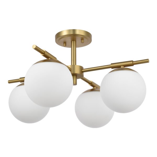 4-Light Modern Globe Semi Flush Mount Ceiling Light fixture - Image 3