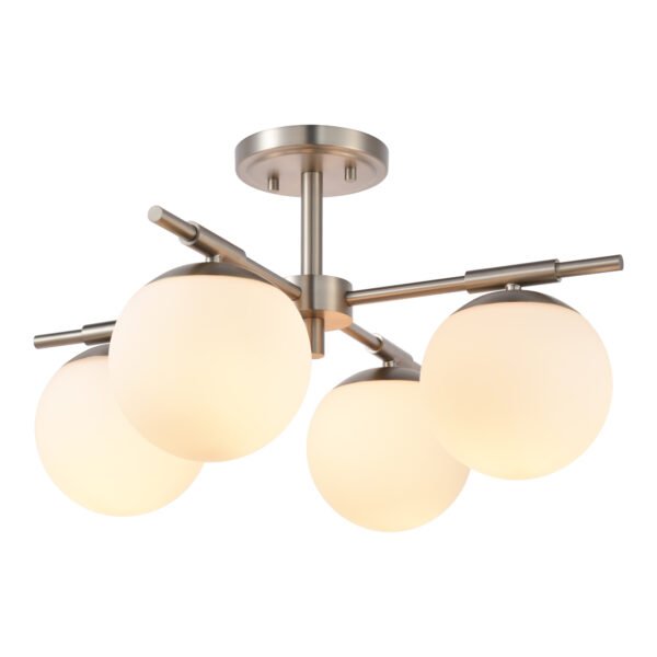 4-Light Modern Globe Semi Flush Mount Ceiling Light fixture - Image 2