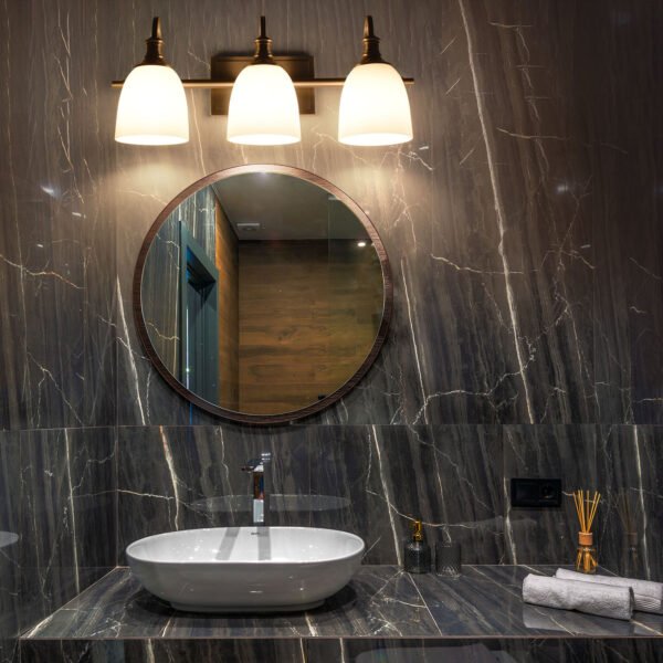 3-Light Traditional Bathroom Vanity Light Fixtures - Image 6