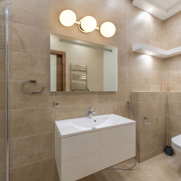 3-Light Modern Globe Bathroom Vanity Light - Image 8