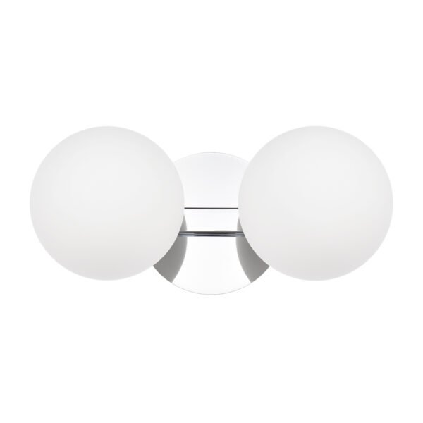 2-Light Modern Globe Bathroom Vanity Light