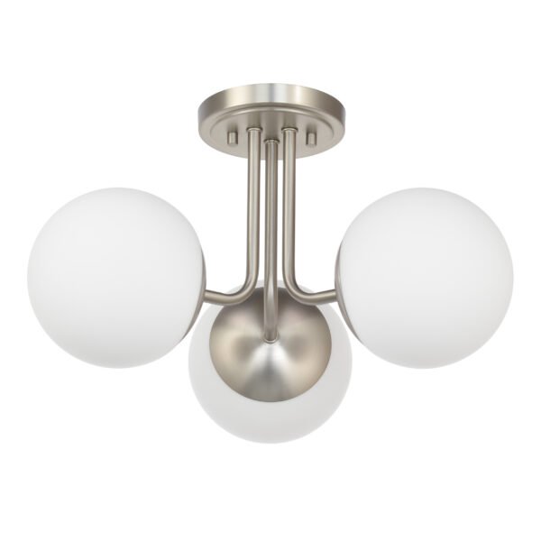 3-Light Modern Globe Semi Flush Mount Ceiling Light fixture