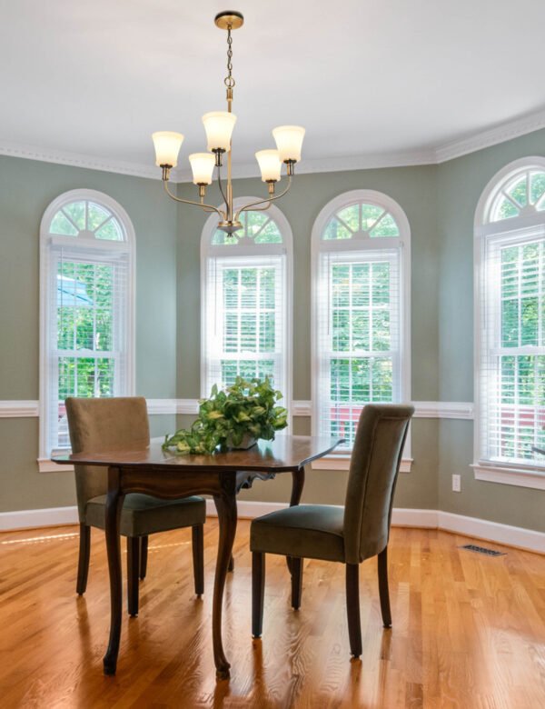 5-Light Glass Chandelier Lighting Fixture - Image 4