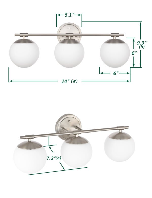 3-Light Globe Bathroom Vanity Light (复制) - Image 6