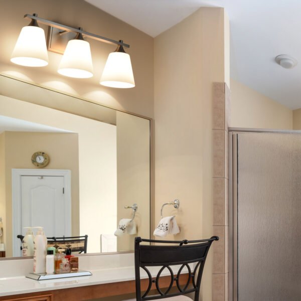 3-Light Transitional Bathroom Vanity Light Fixtures - Image 7