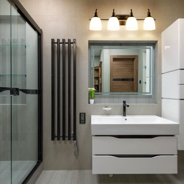4-Light Traditional Bathroom Vanity Light Fixtures - Image 6