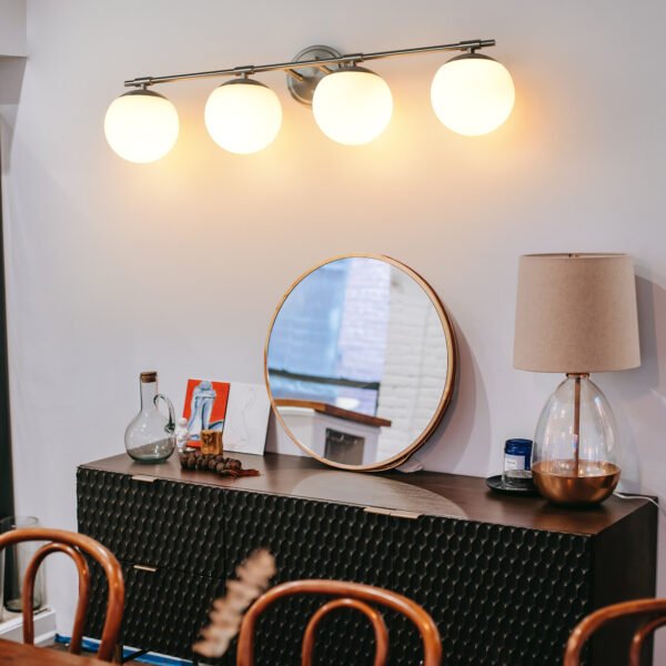 4-Light Globe Bathroom Vanity Light - Image 8