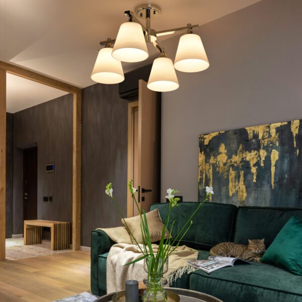 4-Light Semi Flush Mounted Ceiling Light - Image 6
