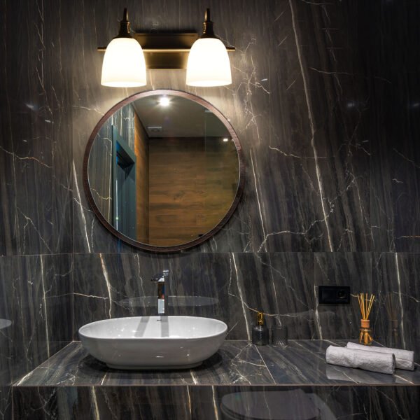 2-Light Traditional Bathroom Vanity Light Fixtures - Image 6